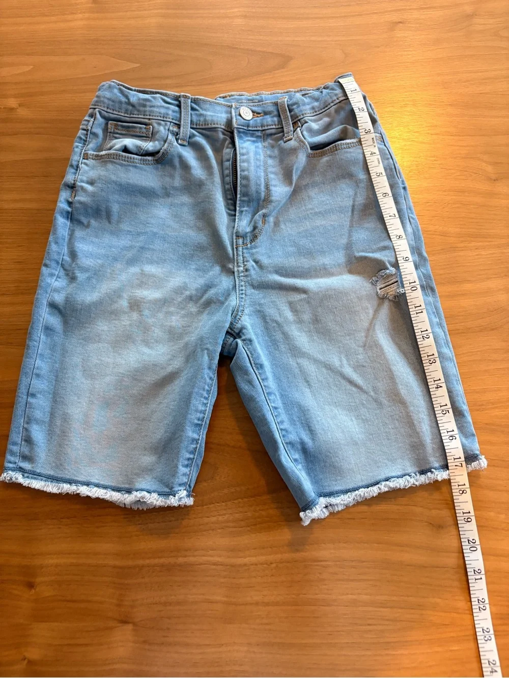 Light Blue Girls Denim Shorts